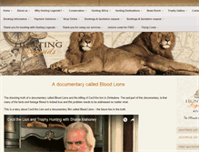 Tablet Screenshot of huntinglegends.com